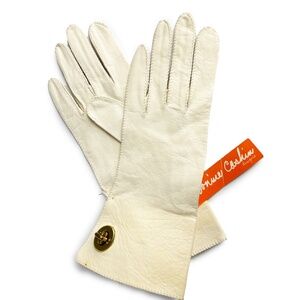 Bonnie Cashin Leather Gloves Gauntlet Style Iconic Turn Lock Vintage Crescendoe